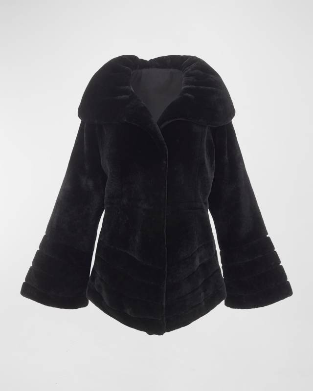 Reversible Horizontal Lamb Shearling Jacket